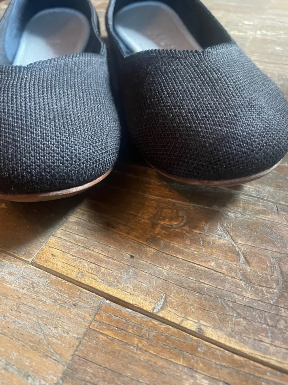 Rothy's The Flat Solid Black Knit Fabric Round Toe Flats - Picture 10 of 15